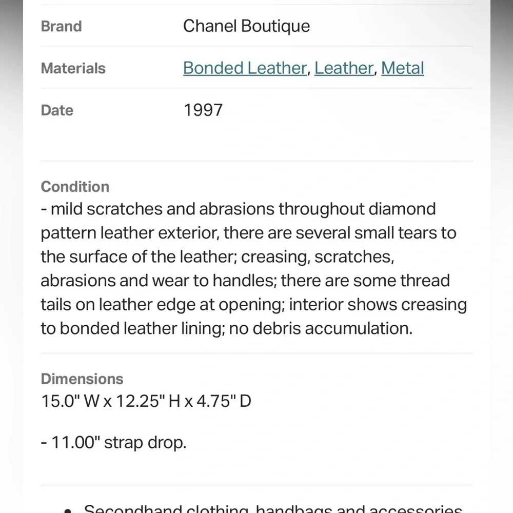 Vintage Chanel diamond pattern shoppers tote